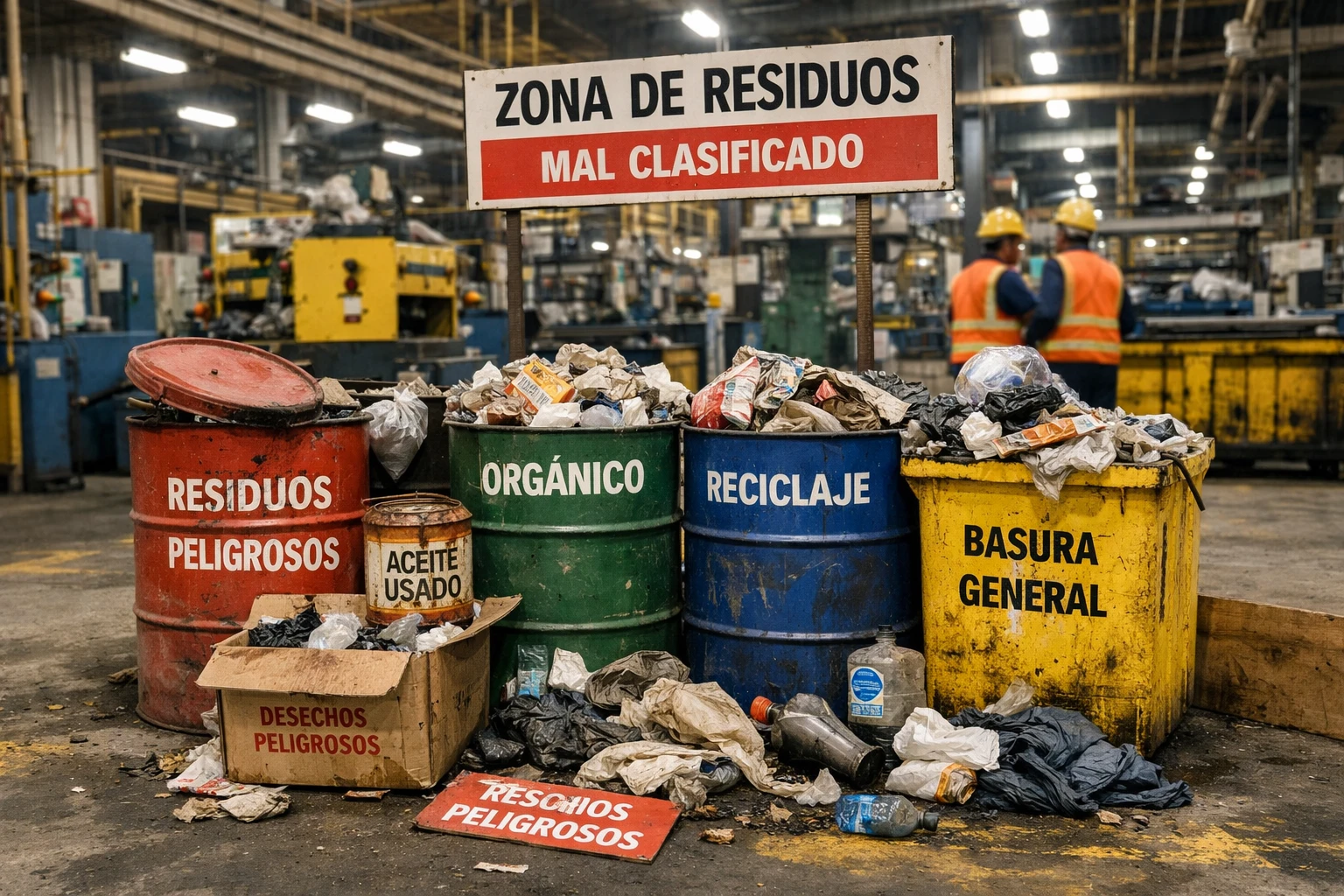 Ecopunto industrial ECHO en planta de manufactura para gestión de residuos de producción