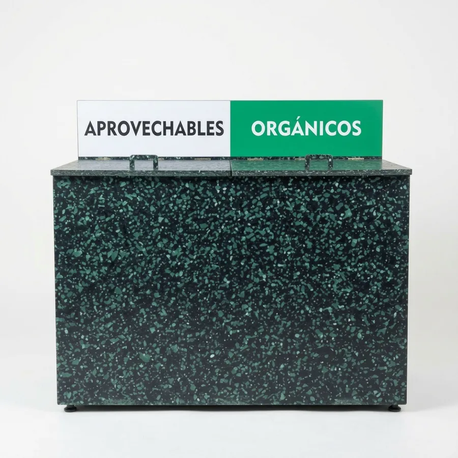 ECHO Modular DUO — Estación de reciclaje 2 compartimentos para oficina